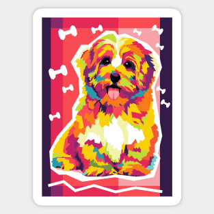 adorable dog pop art Sticker